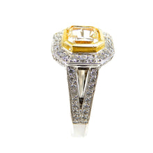 Load image into Gallery viewer, Canary Diamond Split Shank Ring