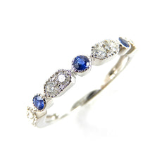 Load image into Gallery viewer, Sapphire &amp; Diamond Stackable Band