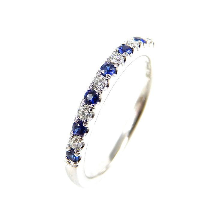 Sapphire & Diamond Alternating Band