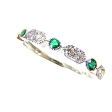 Load image into Gallery viewer, Emerald &amp; Diamond Scalloped Band