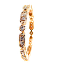 Load image into Gallery viewer, Diamond Scalloped Band