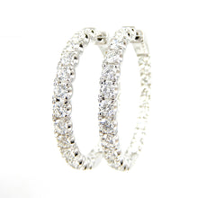 Load image into Gallery viewer, Diamoond Hoop Earrings