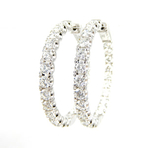 Diamoond Hoop Earrings