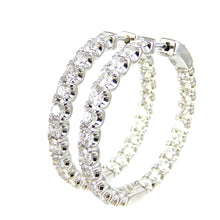 Load image into Gallery viewer, Diamoond Hoop Earrings