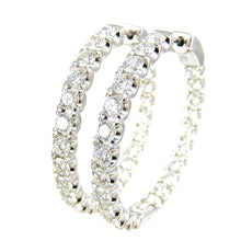 Load image into Gallery viewer, Diamoond Hoop Earrings