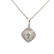 Load image into Gallery viewer, Diamond Filigree Cushion Pendant