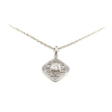 Load image into Gallery viewer, Diamond Filigree Cushion Pendant