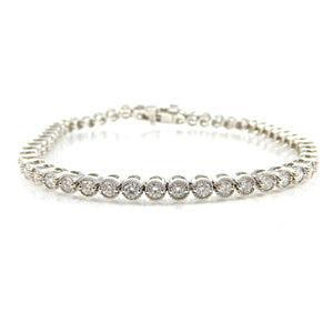 Bezel-set Diamond Tennis Bracelet