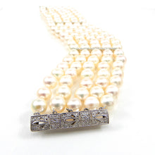 Load image into Gallery viewer, Pearl and Diamond Bracelet