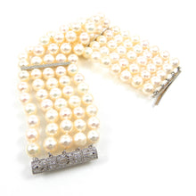 Load image into Gallery viewer, handcrafted pearl and diamond Bracelet