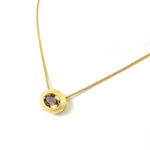 Load image into Gallery viewer, Bezel Set Yellow Gold slide pendant