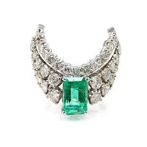 Antique Emerald U Ring