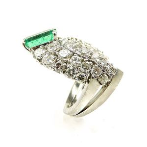 Antique Emerald U Ring