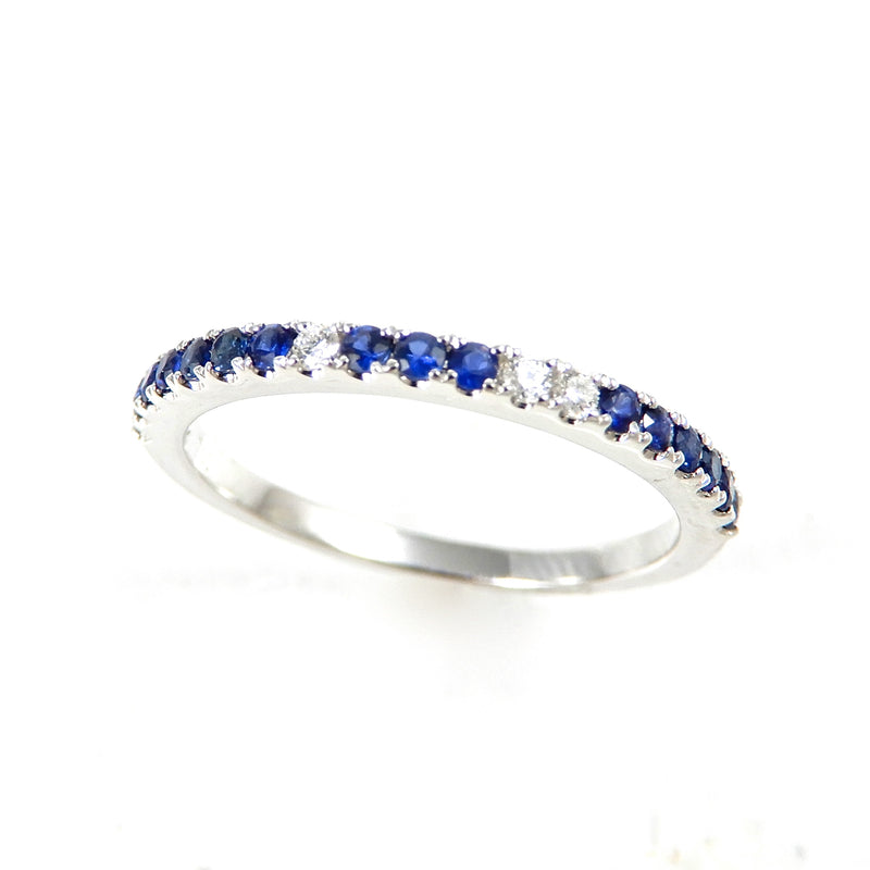 Dainty Sapphire and Diamond Band