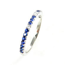 Load image into Gallery viewer, Dainty Sapphire and Diamond Band