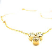 Load image into Gallery viewer, Three stone diamond necklace