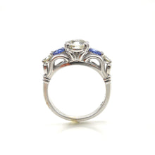 Load image into Gallery viewer, custom diamond and sapphire ring
