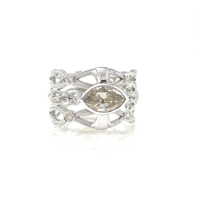 Marquise Diamond Wedding Ring