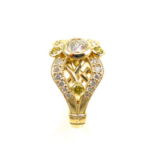 Load image into Gallery viewer, custom designed white and canary diamond ring