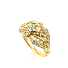 Load image into Gallery viewer, custom designed white and canary diamond ring for sale