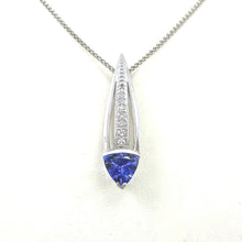 Load image into Gallery viewer, Tanzanite and Diamond Pendant for sale