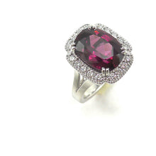 Load image into Gallery viewer, handcrafted Raspberry Garnet Ring