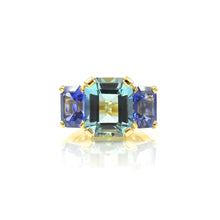 Load image into Gallery viewer, custom aquamarine and sapphire ring