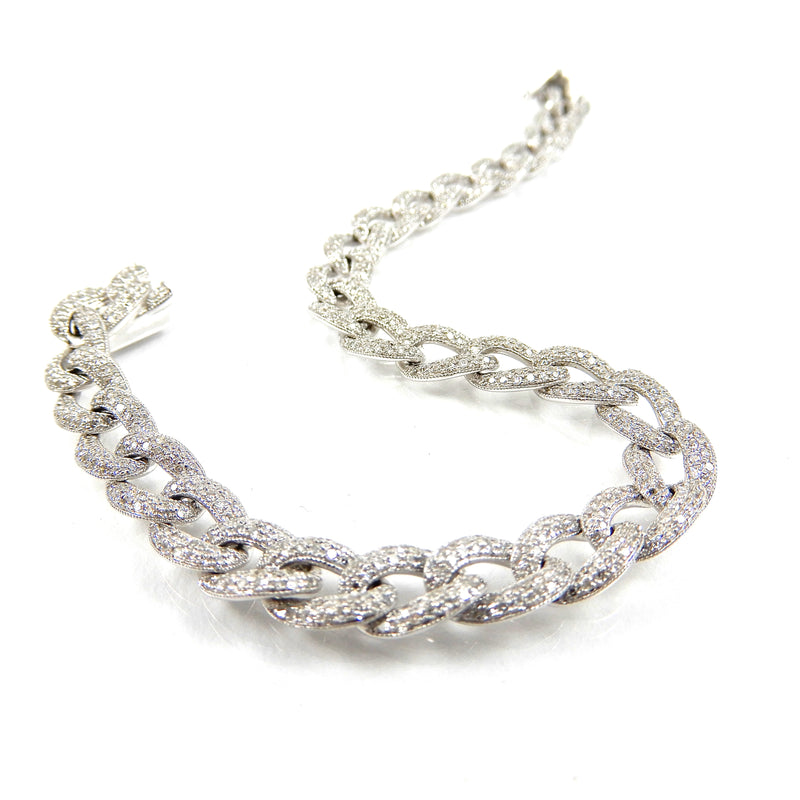 Diamond Curb Chain Bracelet