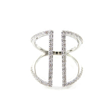 Load image into Gallery viewer, Diamond Open Bar Ring