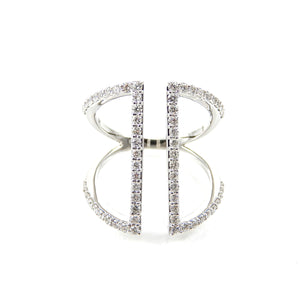 Diamond Open Bar Ring