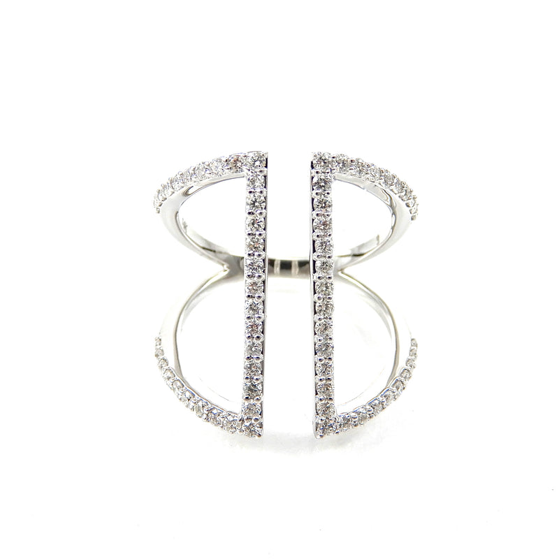 Diamond Open Bar Ring