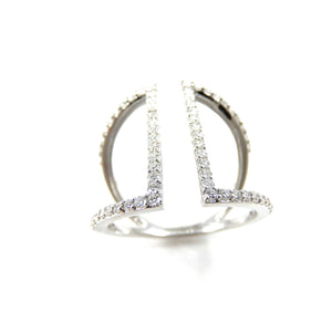Diamond Open Bar Ring