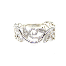 Load image into Gallery viewer, Diamond Open Leaf Ring