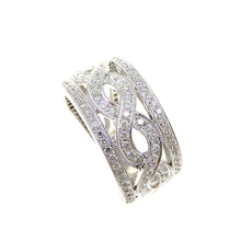 Load image into Gallery viewer, Diamond Twist Wide Band