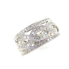 Load image into Gallery viewer, Diamond Twist Wide Band