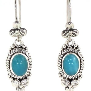 Bali Sterling Silver Earrings with Amazonite