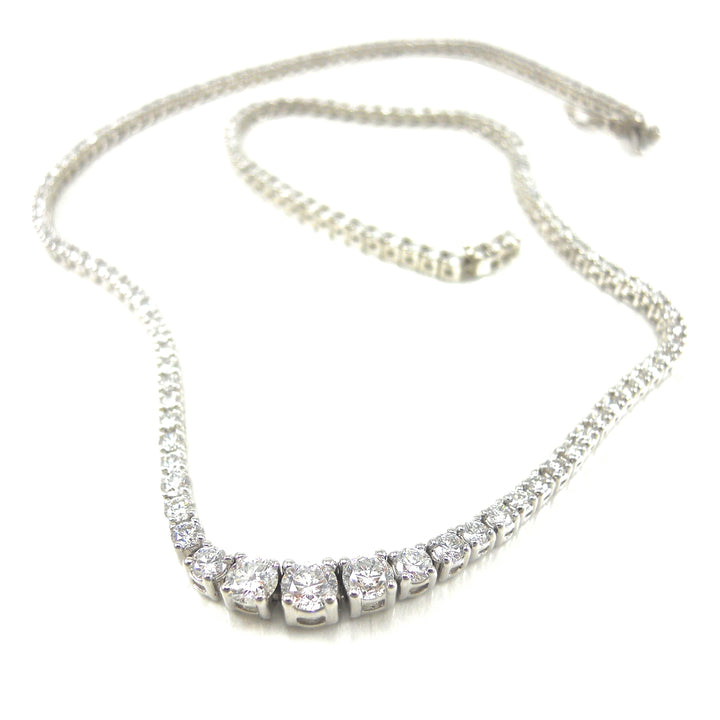 Four Prong Diamond Opera Necklace