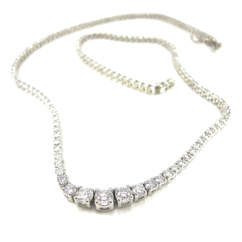 Four Prong Diamond Opera Necklace