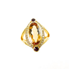 Load image into Gallery viewer, Glow Topaz &amp; Ruby Ring