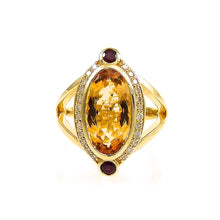 Load image into Gallery viewer, Glow Topaz &amp; Ruby Ring