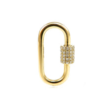Load image into Gallery viewer, Gold Carabiner with Diamond Clasp