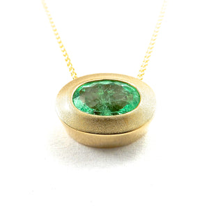 Infinity Green Beryl Slide Pendant