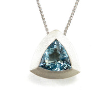 Load image into Gallery viewer, Infinity Aquamarine Slide Pendant