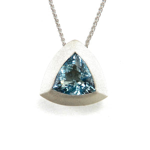 Infinity Aquamarine Slide Pendant