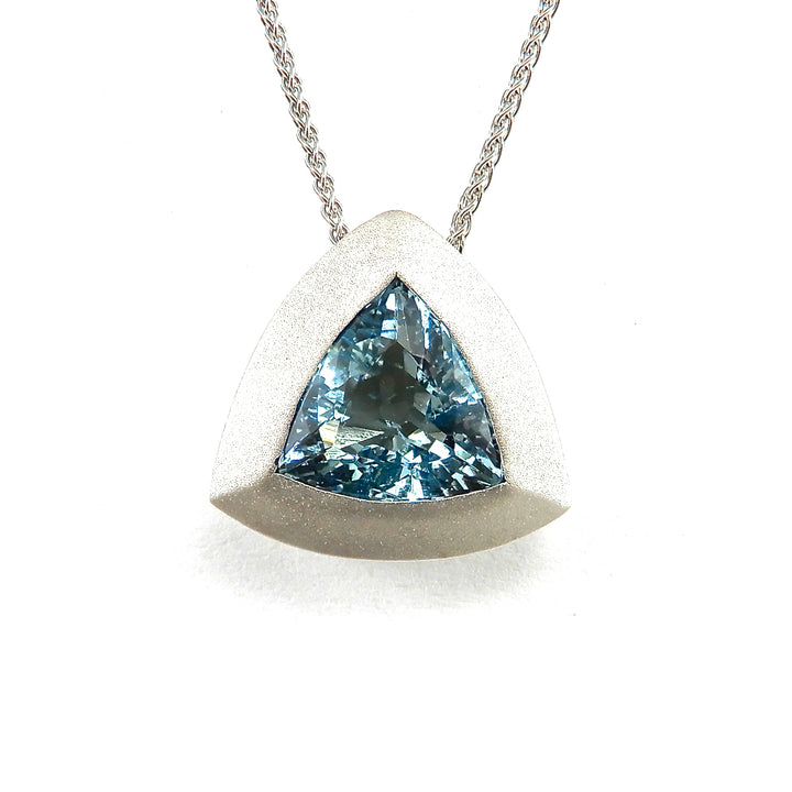 Infinity Aquamarine Slide Pendant