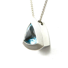 Load image into Gallery viewer, Infinity Aquamarine Slide Pendant