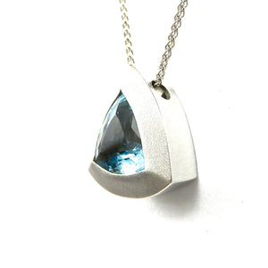 Infinity Aquamarine Slide Pendant