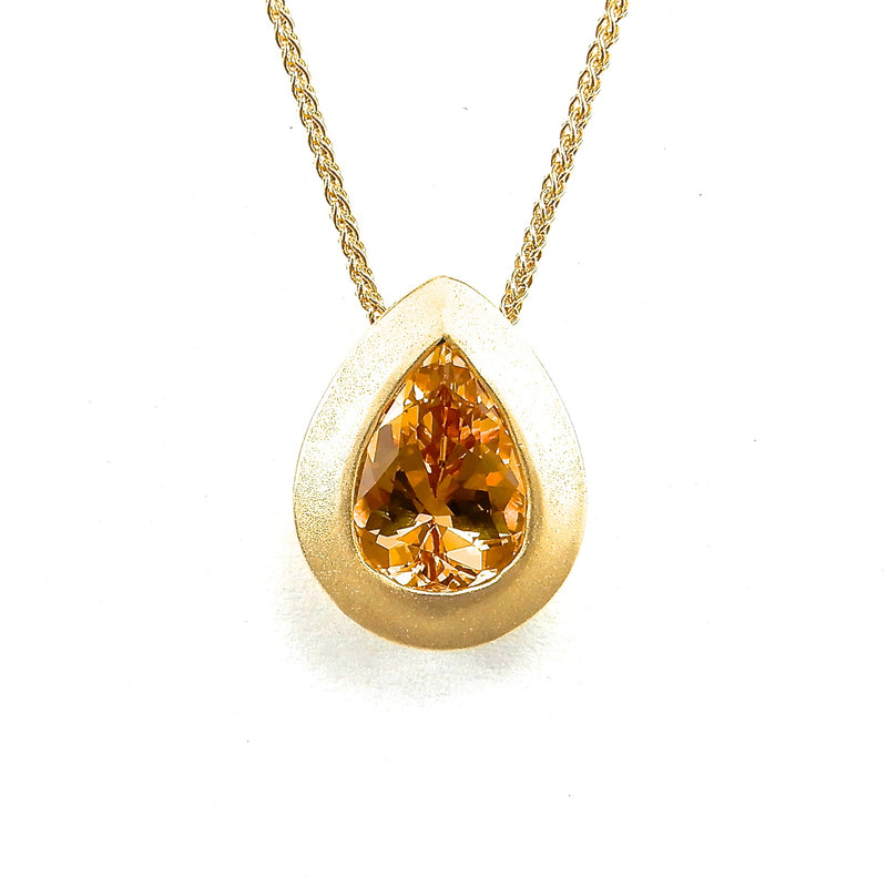 Infinity Golden Topaz Slide Pendant