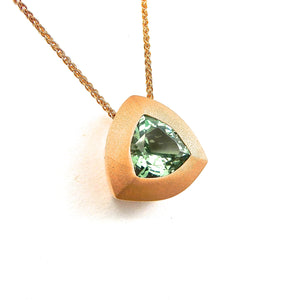 Infinity Mint Green Tourmaline Pendant