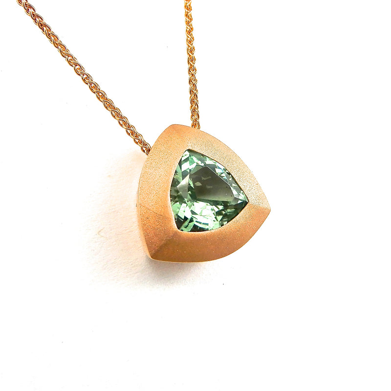 Infinity Mint Green Tourmaline Pendant